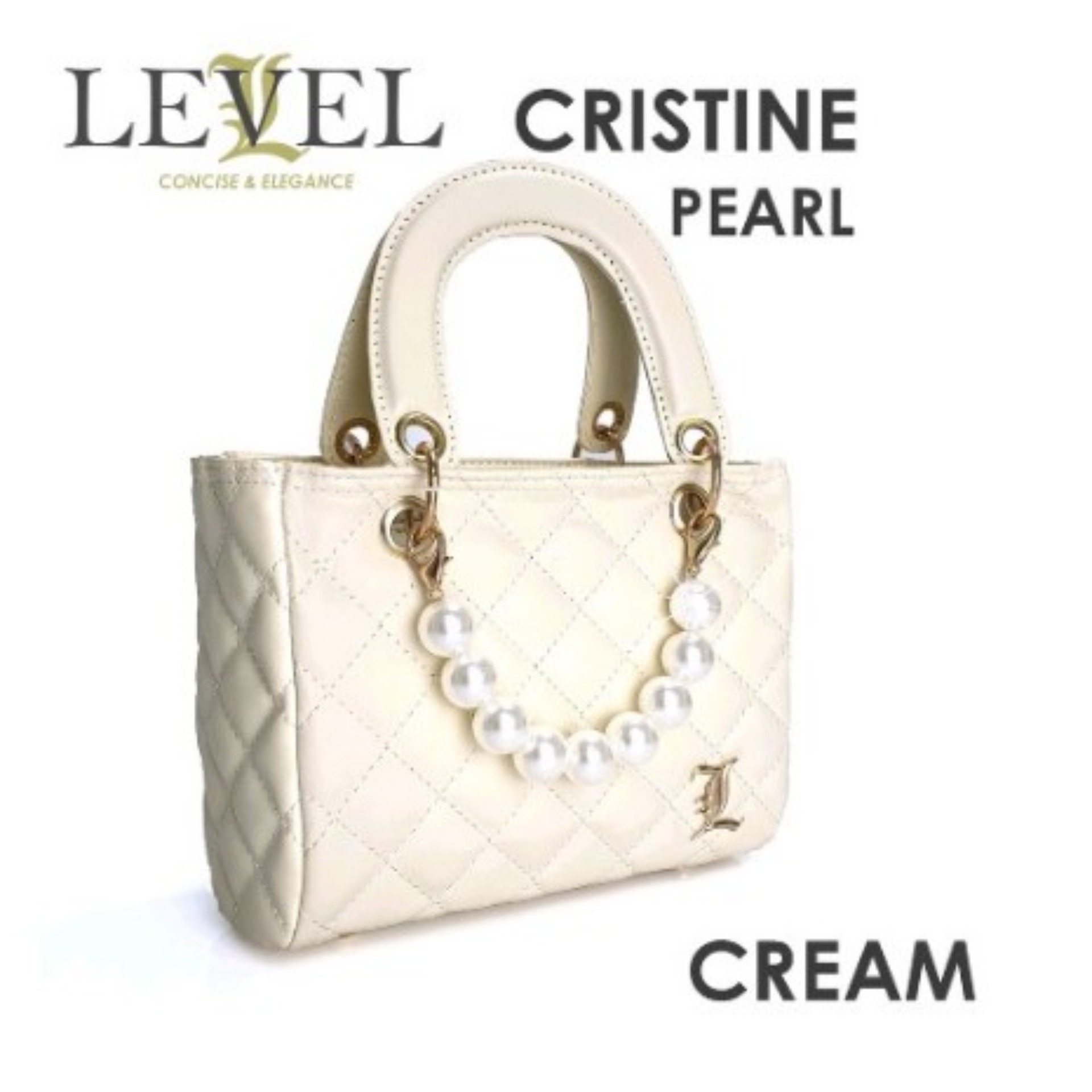 Bisa Cod Handbagku Tas Level Cristine Pearl Mutiara Fashion