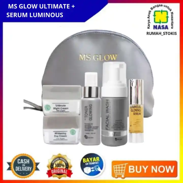 Ms Glow Ultimate Super Cream 1 Paket Lengkap Serum Luminous Free Pouch Paket Flek Day Night Sabun Toner Serum Lazada Indonesia