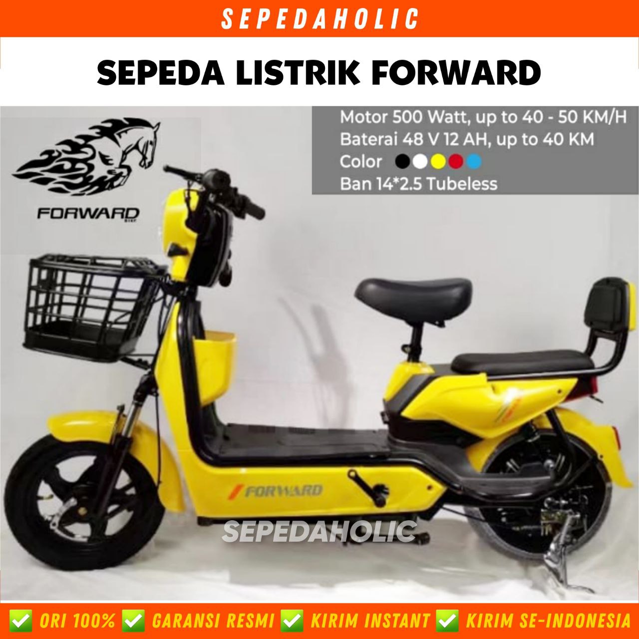 Sepeda Forward Sepeda Listrik FORWARD Electric E Bike 500 Watt | Lazada Indonesia