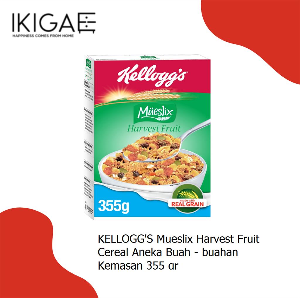 KELLOGG'S MUESLIX HARVEST FRUITS / CEREAL ANEKA BUAH 355 GR Lazada
