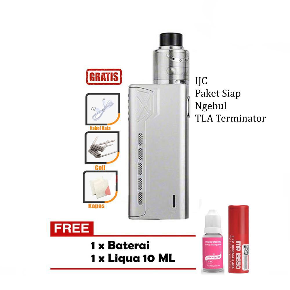 IJC - Paket Siap Ngebul TLA Terminator Rokok Elektrik Vape TLA Rokok Listrik + Free Kabel Data Baterai Dan Liquid Coil IJC - Paket Siap Ngebul TLA Terminator Rokok Elektrik Vape TLA Rokok Listrik + Free Kabel Data Baterai Dan Liquid Coil