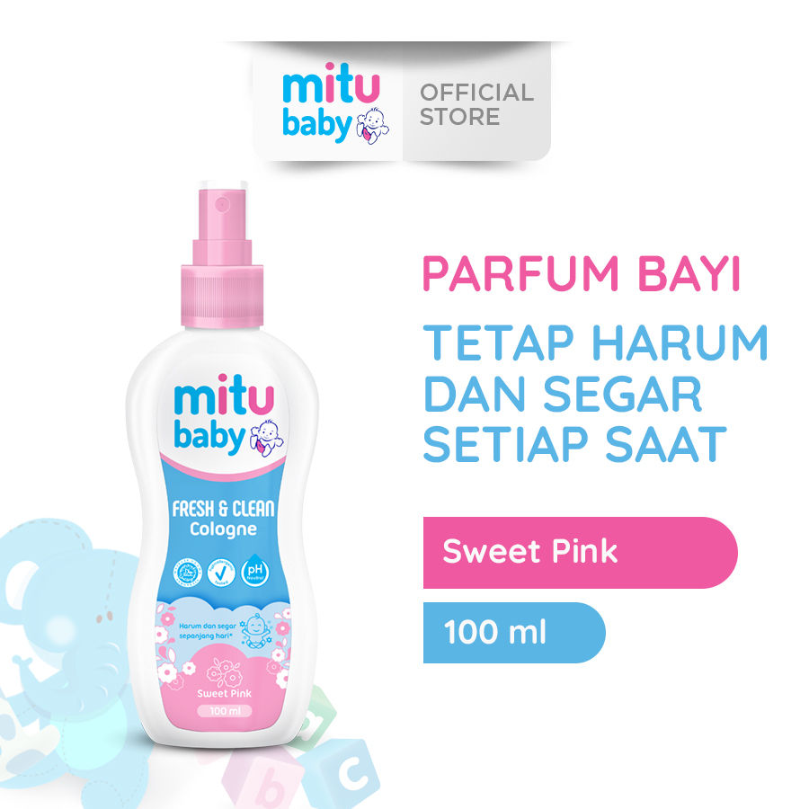 Mitu Baby Cologne Spray Fresh & Clean Sweet Pink 100 ml Parfum Bayi Minyak Wangi Bayi Harum