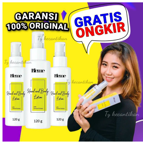 PROMO 3Botol Bleme hand and body lotion ada lemon extractnya, bikin