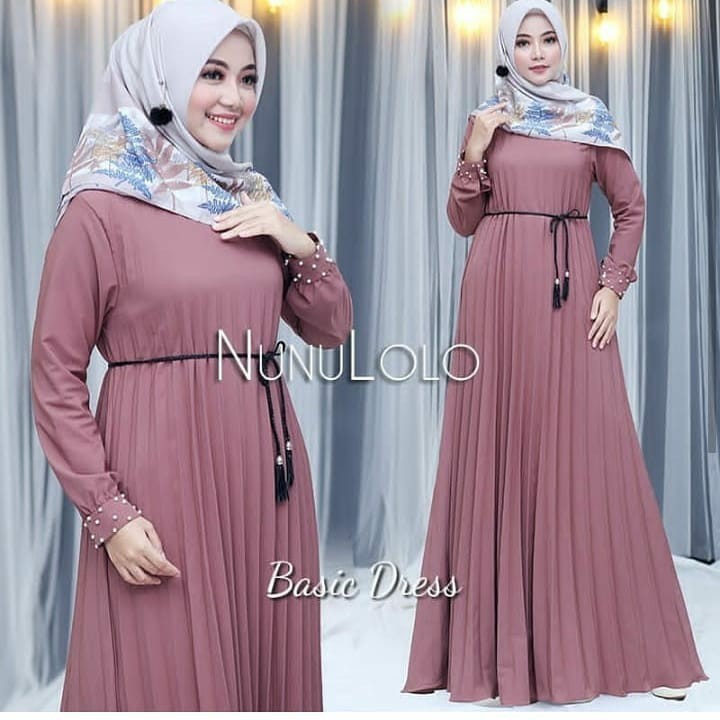 Nunu Lolo Dress Plisket Gamis Panjang Hijab Casual Pakaian Wanita Terbaru Tahun 2020 Bajugamis Wanita Terbaru Tahun 2020 Dress Wanita Terbaru Tahun 2020 Lazada Indonesia