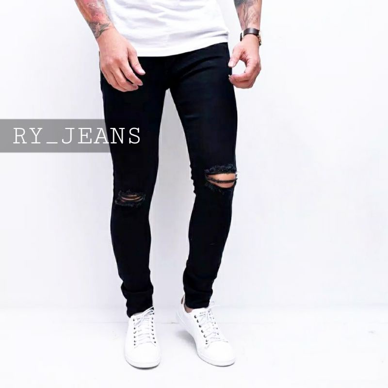 Jual Mens Ripped Skinny Jeans Terbaru 
