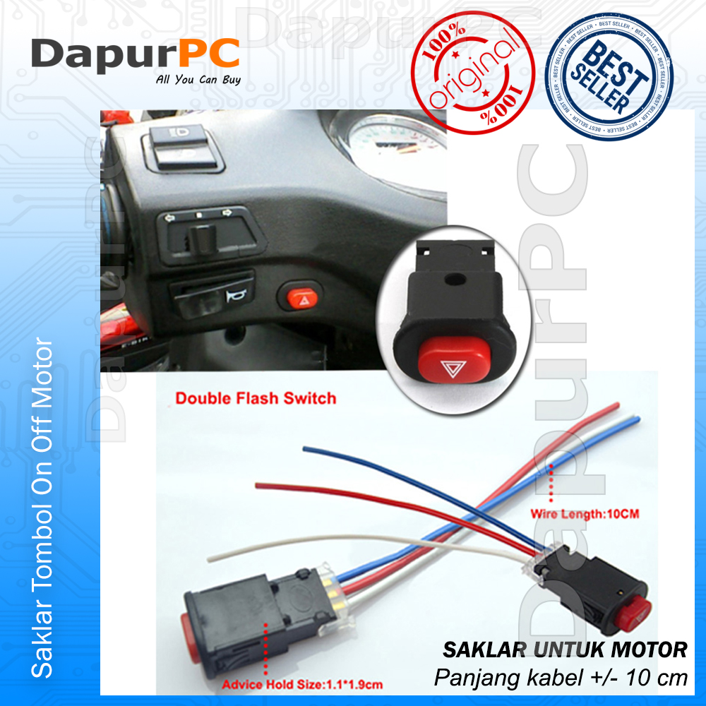 Saklar Tombol On Off Lampu Hazard dan Lain-lain Untuk Motor | Lazada ...