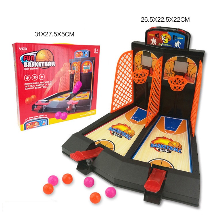 MAINAN ANAK BASKET BALL SHOOT BALL BOARD GAMES ARCADE DOUBLE 2 IN 1 PLAYER Lazada Indonesia