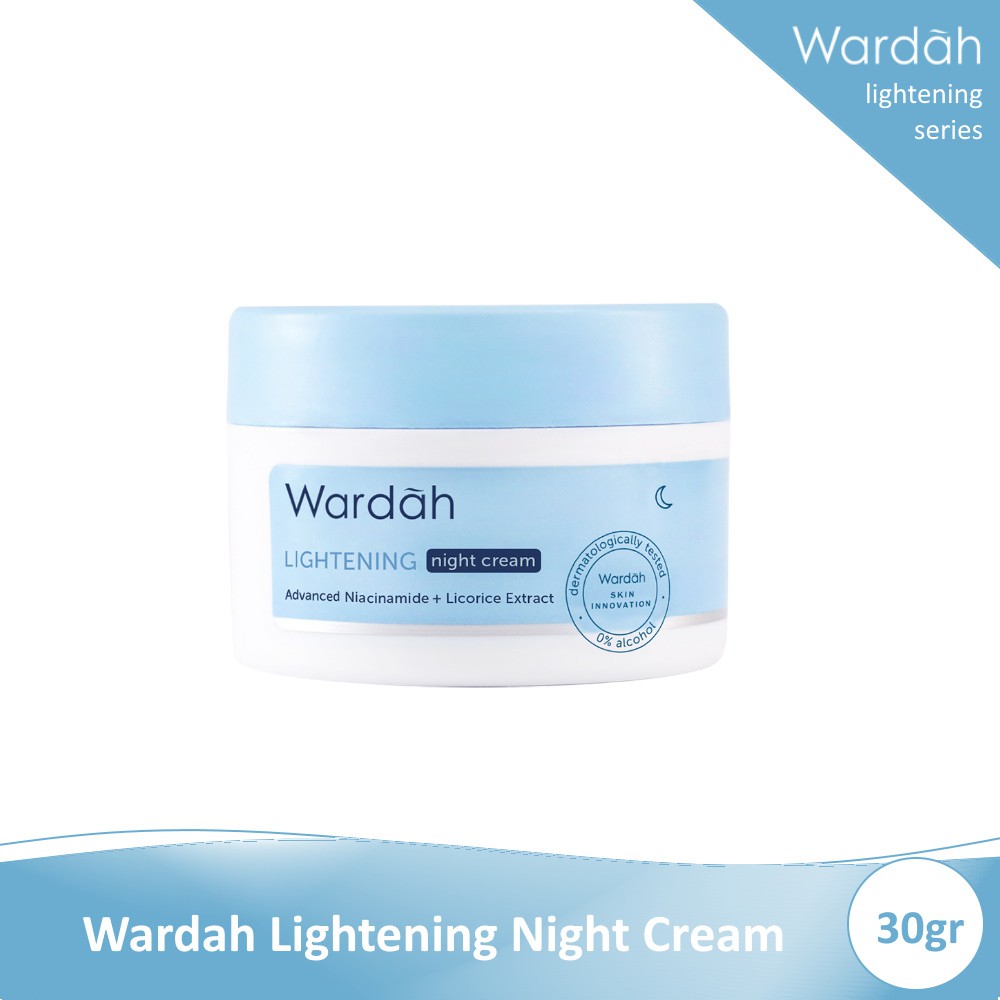 Wardah Lightening Night Cream Advanced Niacinamide 30 GR - Krim Malam ...