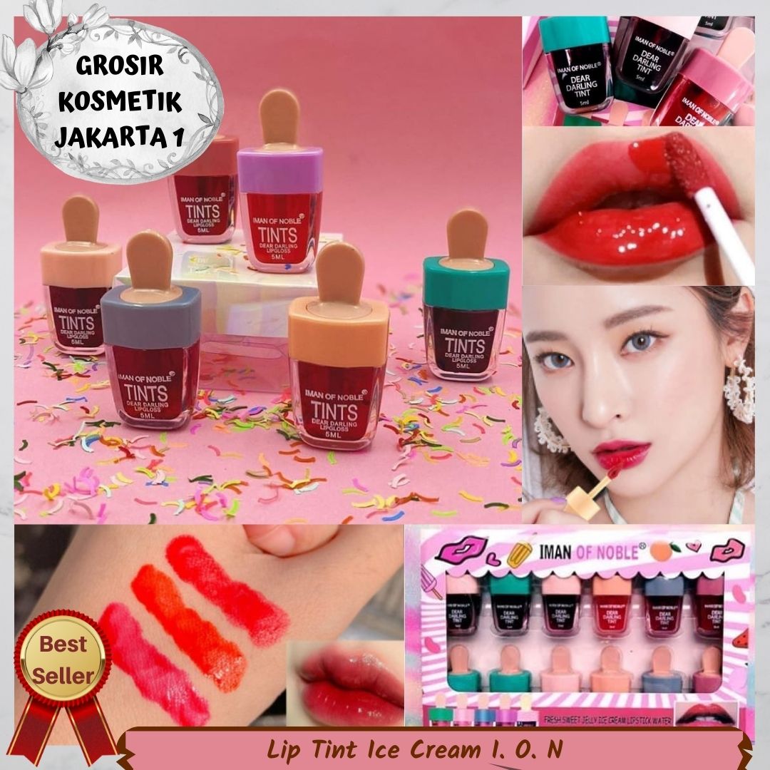 Iman of Noble Ice Cream Lip Tint Liptint Red Cherry Orange Lip Tint