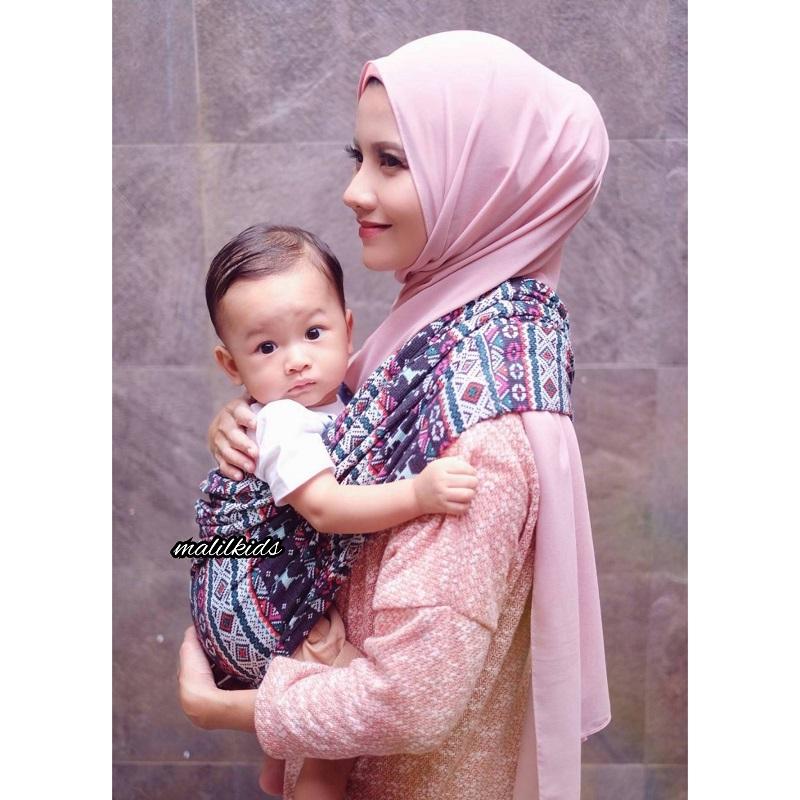Gratis Pouch! Size XL - Malilkids Geos Bolak Balik / Gendongan Kaos Bolak Balik / Gendongan Instan - Model Deer Pattern