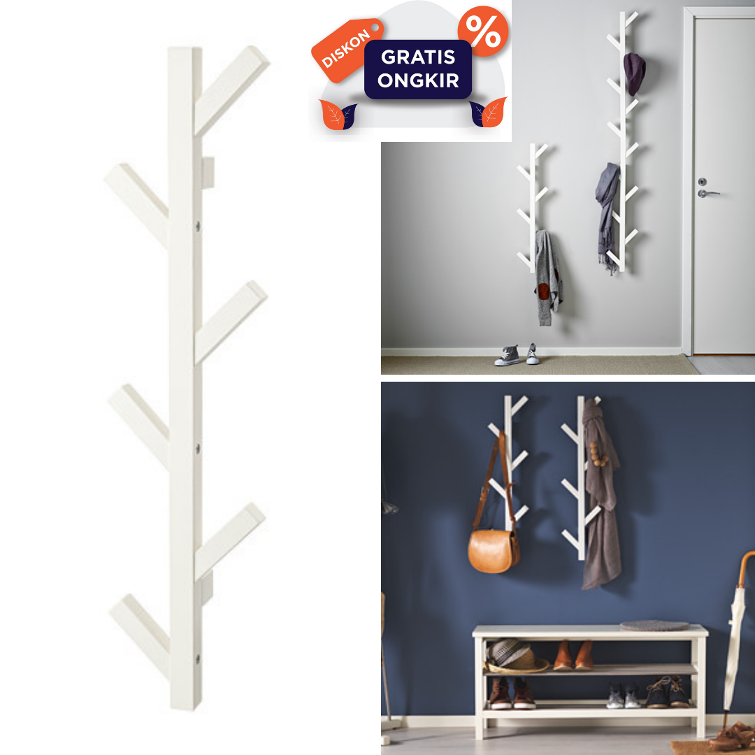 Rack Colgador De Perchas Ikea TJUSIG Perchero, Blanco, 78 Cm IKEA