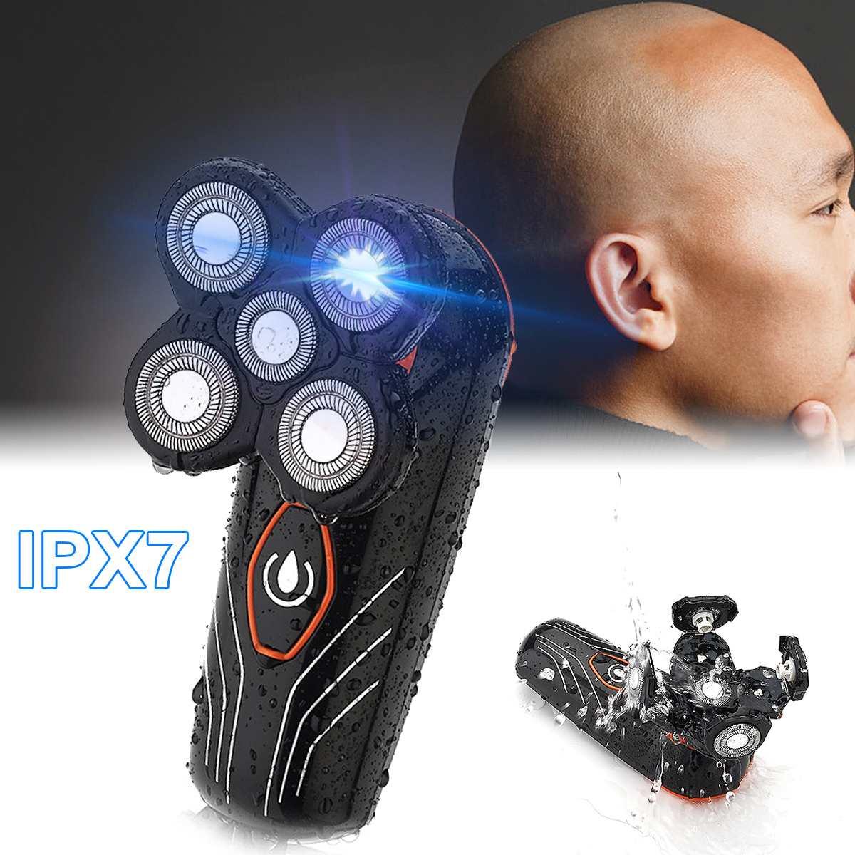 5 blade electric head shaver