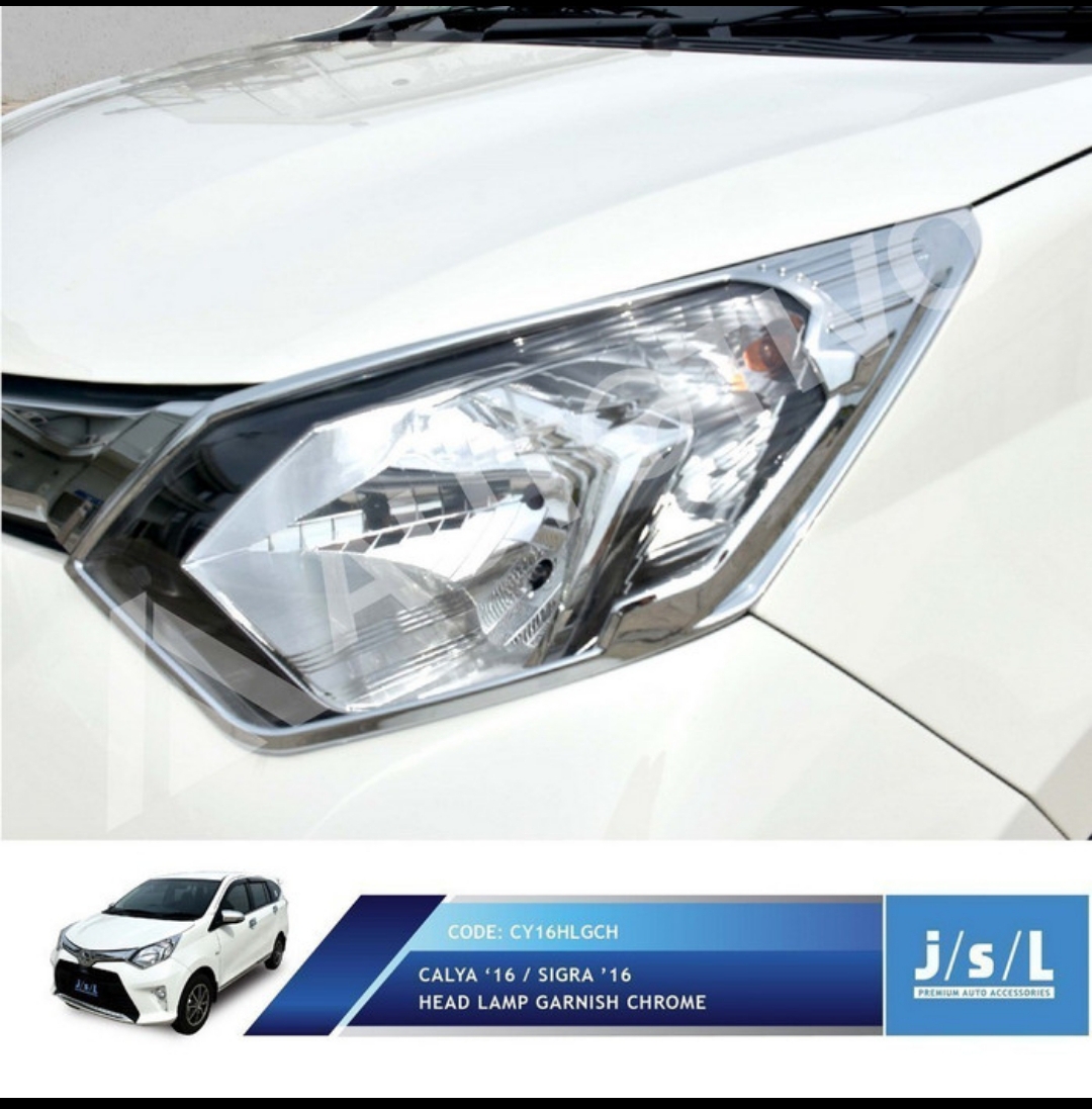 Toyota Calya Garnish Lampu Depan JSL / HeadLamp Garnish Chrome Lazada