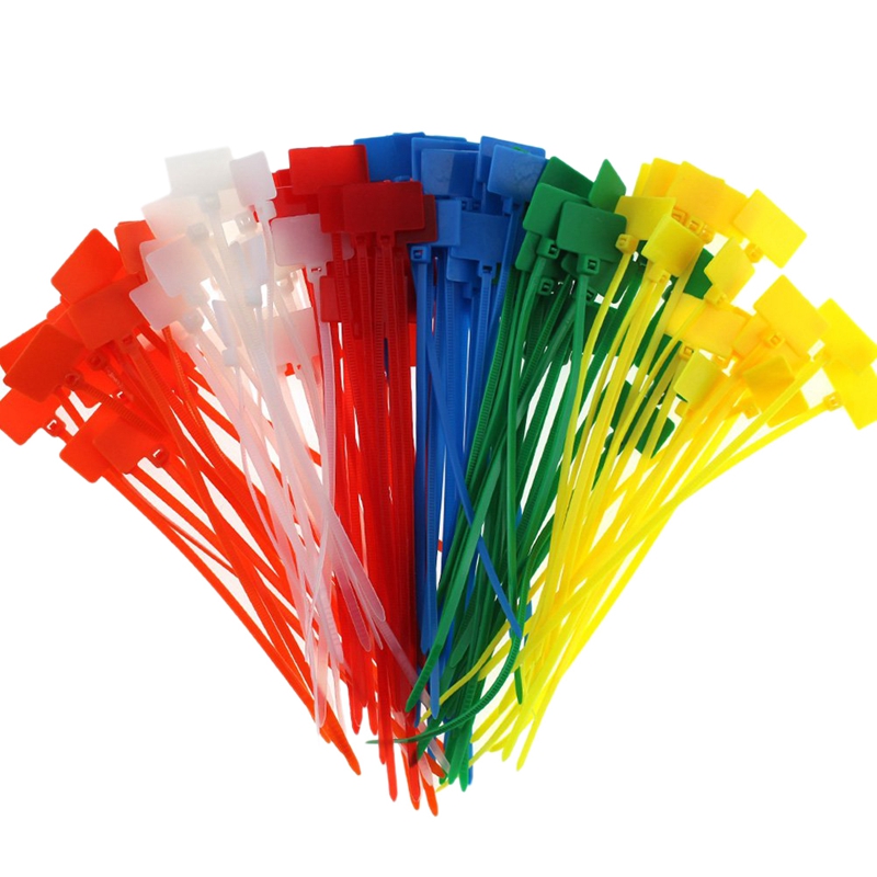204 Pcs Cable Marker Tie Tags - Self-Locking Zip Tags For Wire Labeling, 5 Colors, 6 Inch, Write-On Labels For Home & Office