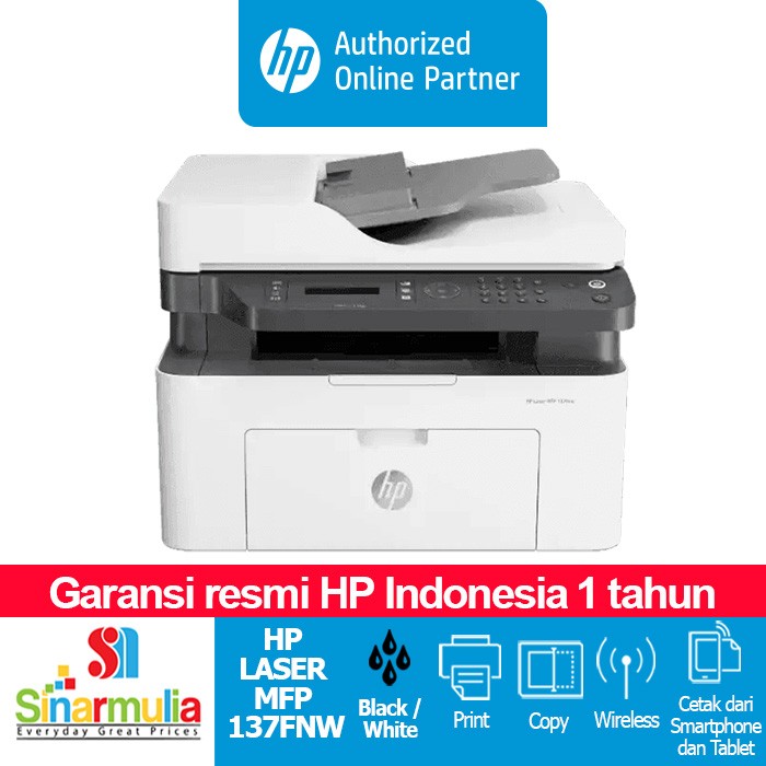 HP Printer Laser MFP 137fnw ( Cetak 