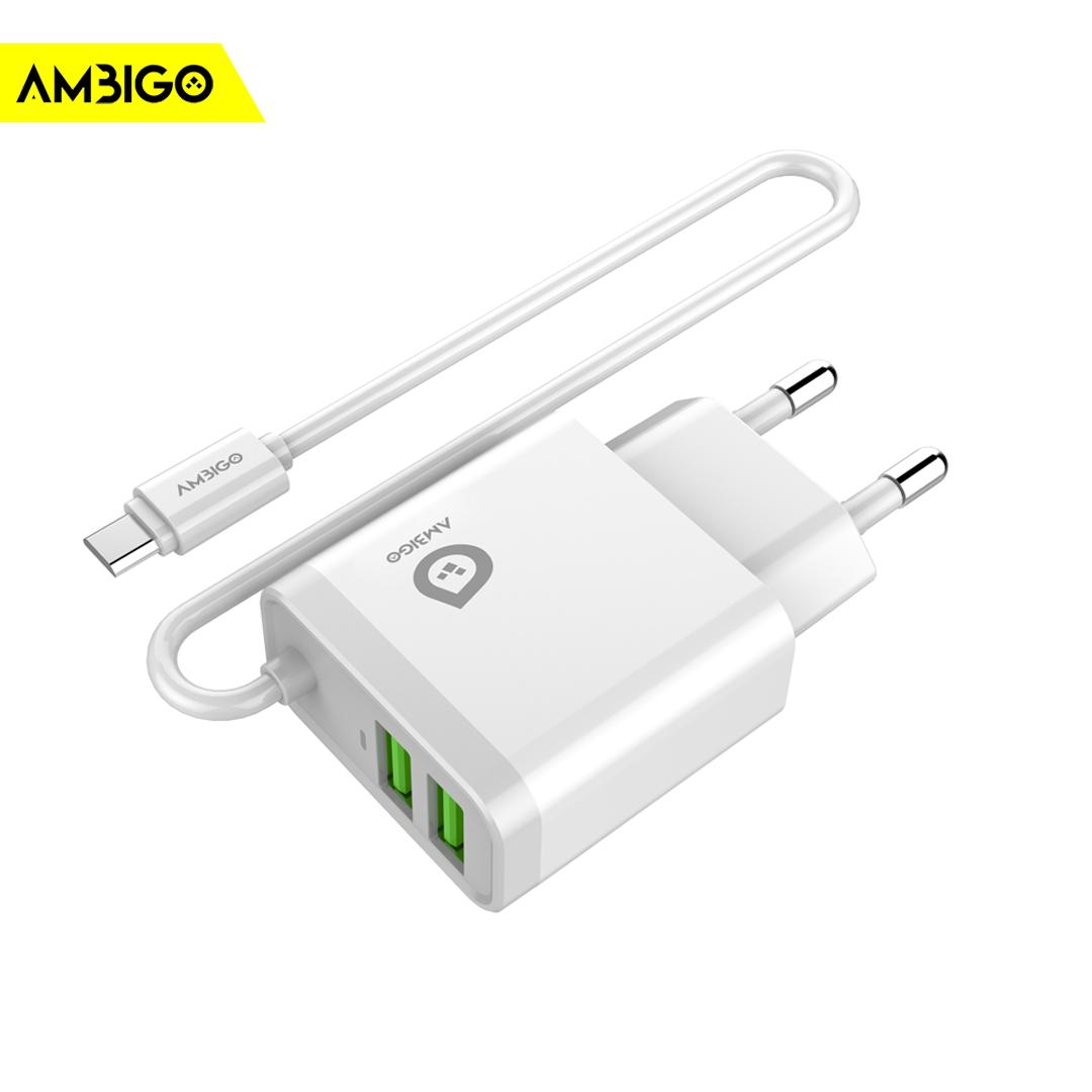 Ambigo A1 Travel Charger 3.1A Auto ID 15W For All Smartphone