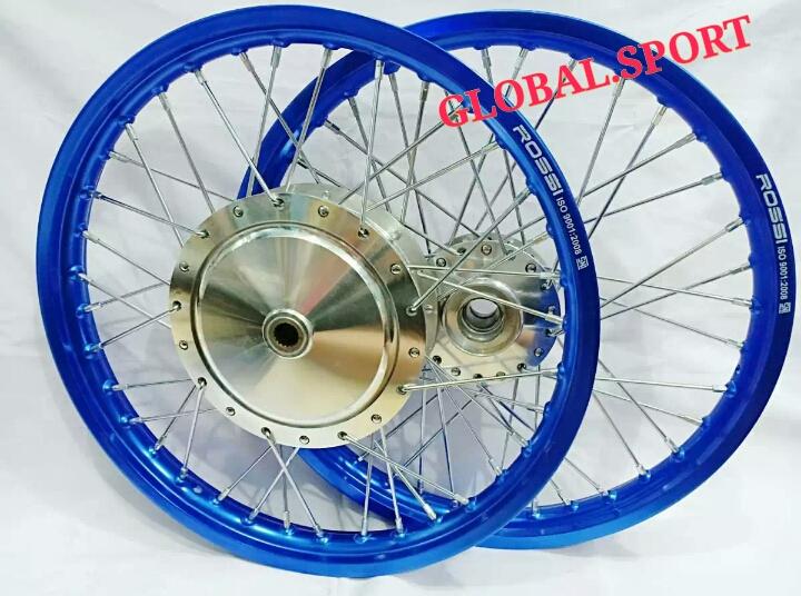 Velg Jari Jari 1 Set Velg Rossi Tromol Chrome Jari Jari Chrome - Mio M3 - Fino 125 - Soul GT 125 - Biru