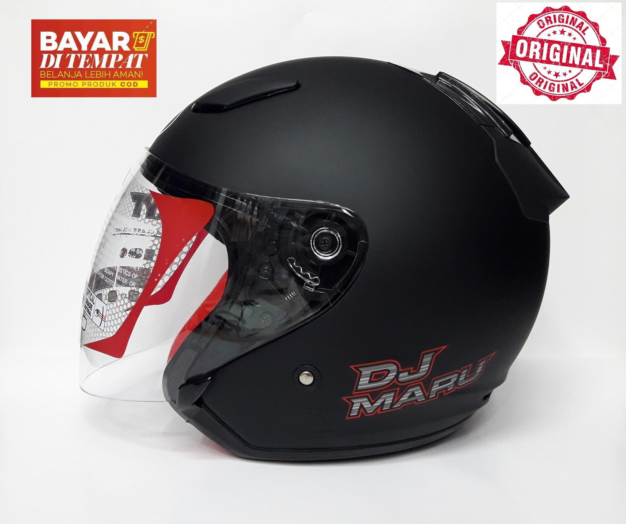 KYT DJ Maru Helm Half Face - Black Doff