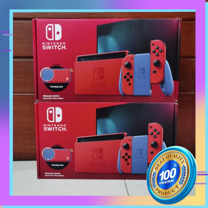Nintendo Switch Mario Red Blue v2 Console Limited Edition