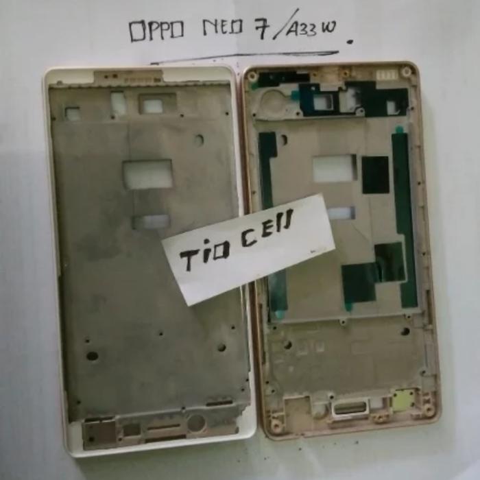 Frame lcd Oppo Neo 7 A33w Original besel tulang tengah tatakan lcd.