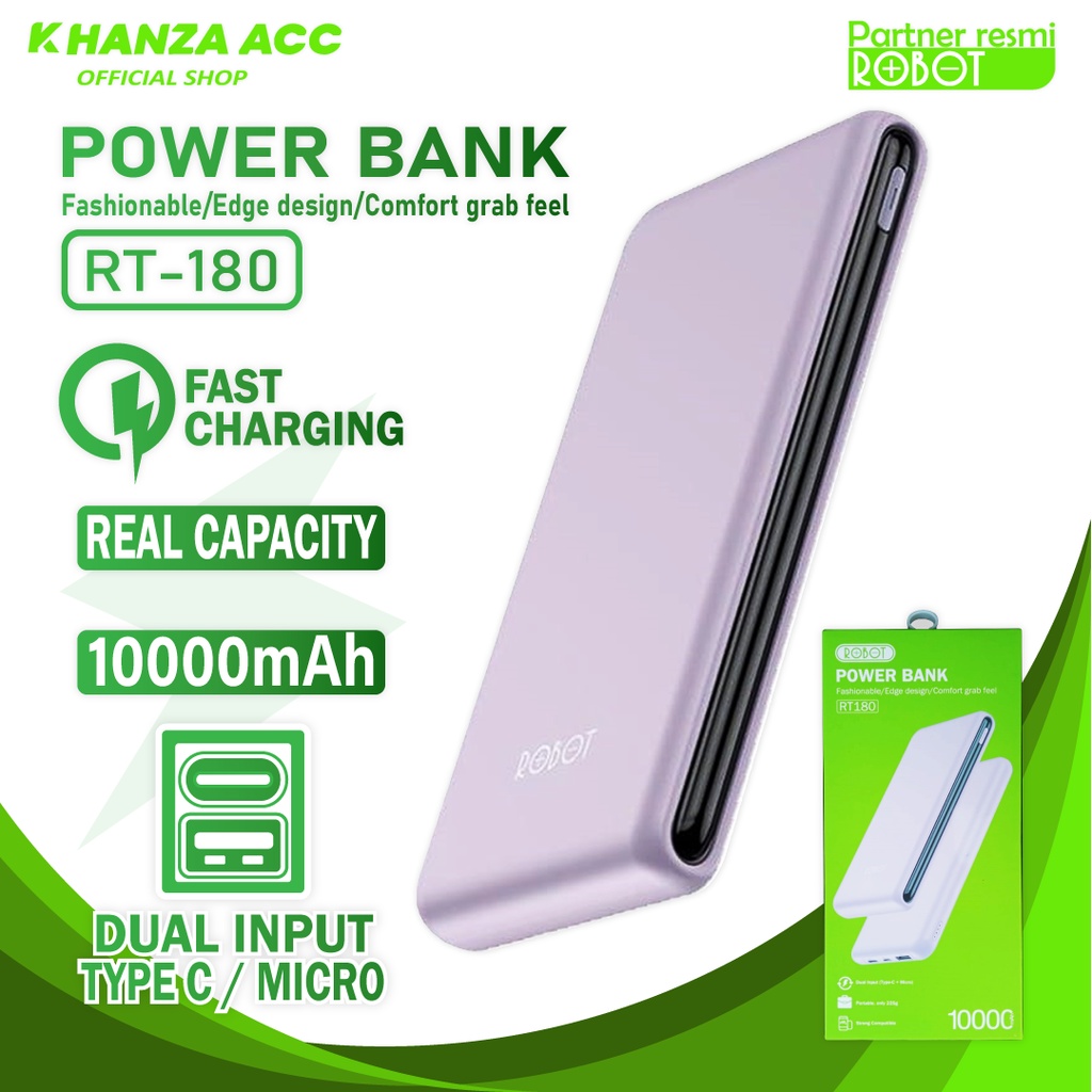 Powerbank Robot Rt Pb Robot Mah Dual Input Type C Micro Original Lazada Indonesia