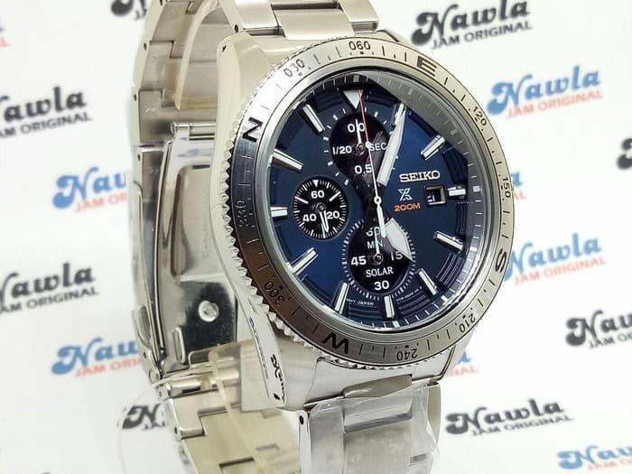 Seiko Prospex SSC703P1 Solar Chronograph Blue Jam Tangan Pria
