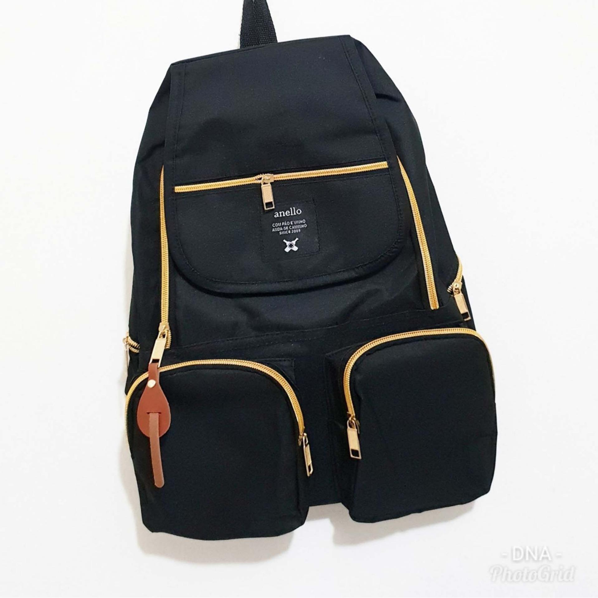 Amaryllis Backpack Korean Style Anello Pocket / Tas Ransel Wanita / Tas Ransel Pria / Tas Ransel Anak / Tas Sekolah Anak / Tas Sekolah Korean Style