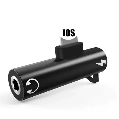 Kabel Adapter Lightning to Jack 3.5mm Audio Converter Aux Ke iPhone Earphone Charging Splitter Adapter