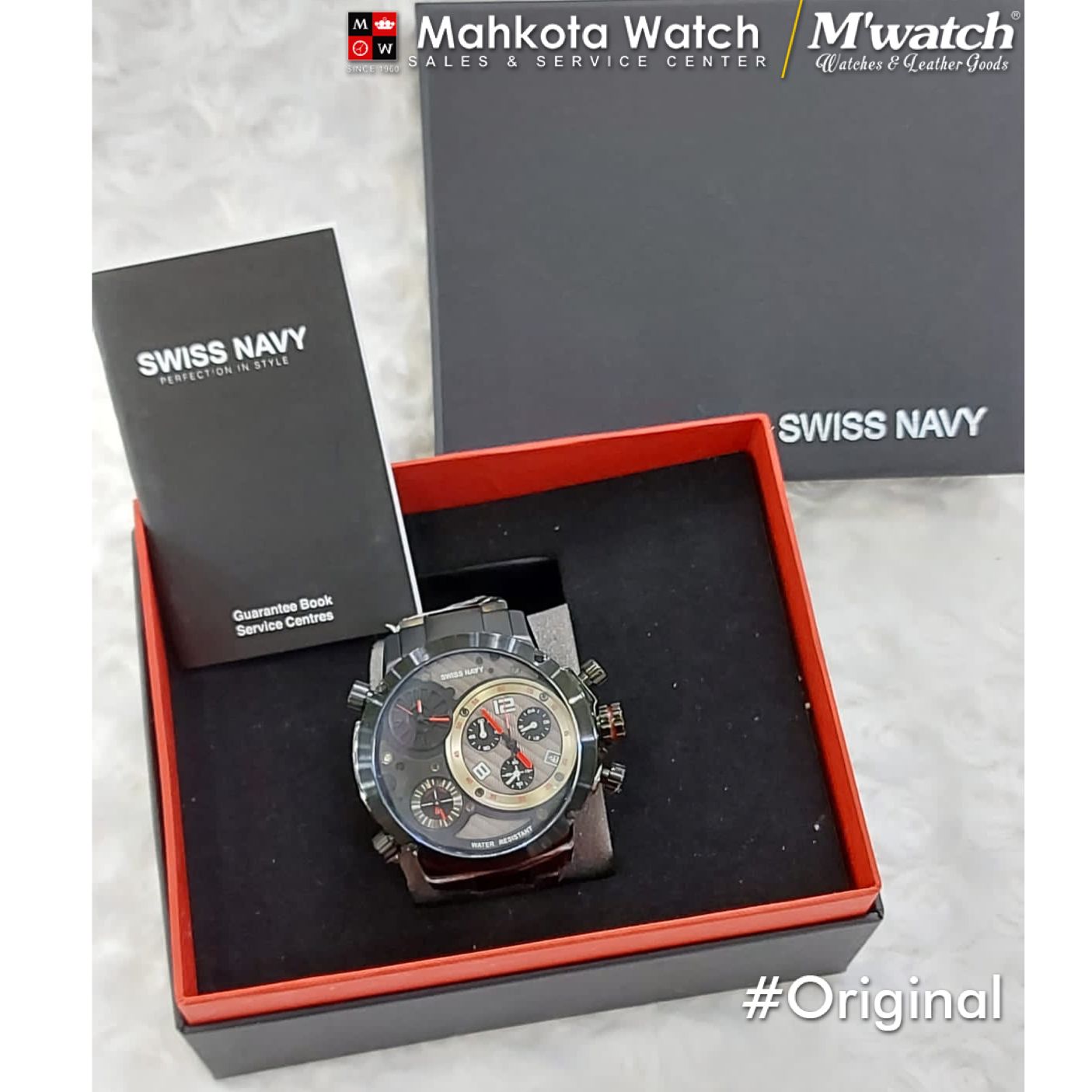 JAM TANGAN SWISS NAVY SN-8321 RT Jam Tangan Stainless Steel Jam