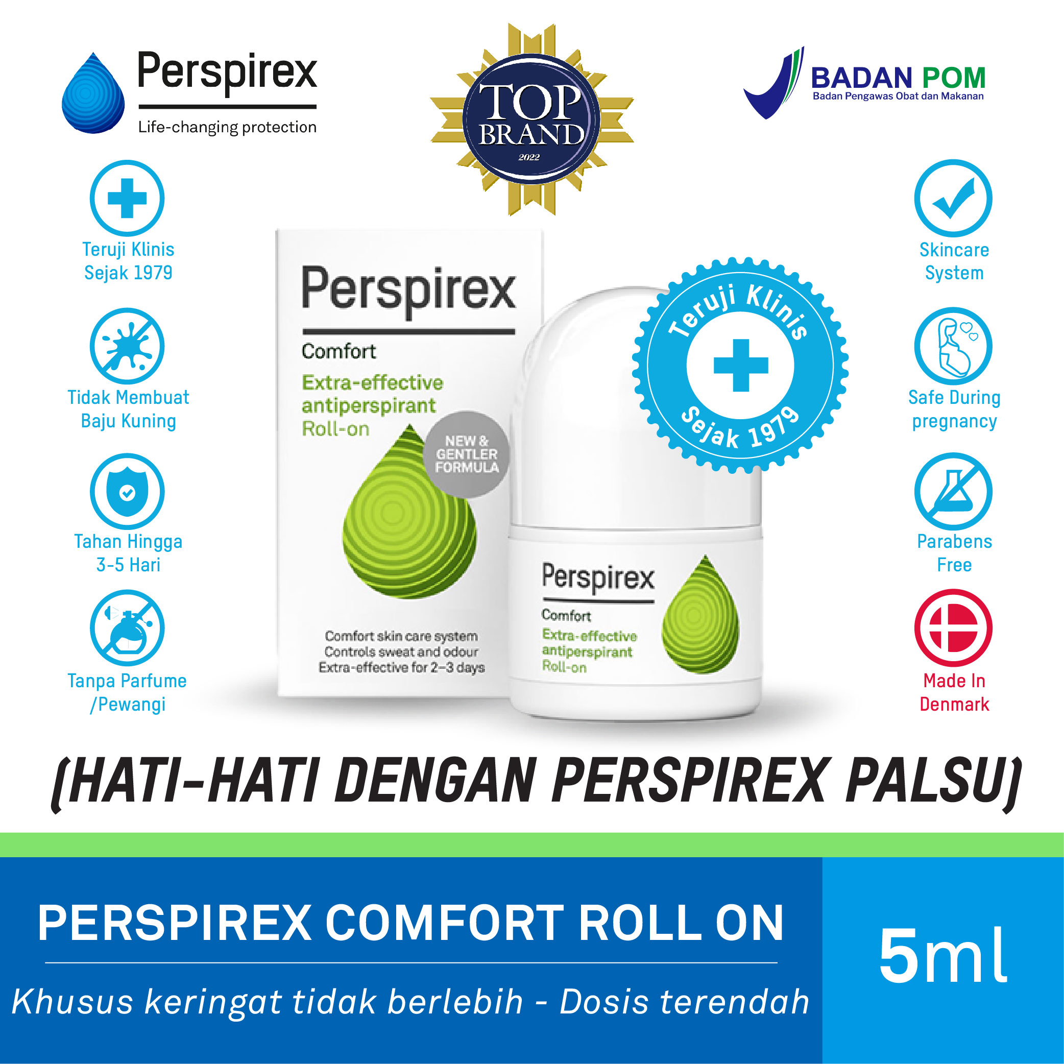 Perspirex Comfort Antiperspirant Roll On 20ml / Deodorant Roll On