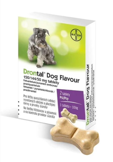 Drontal Plus Tasty DOG Tablet Obat Cacing Anjing (Harga per
