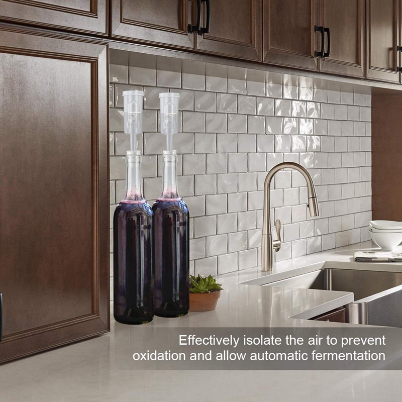 Fermentation Lids Airlock Kit with 6Stopper,Air Locks Fermentation
