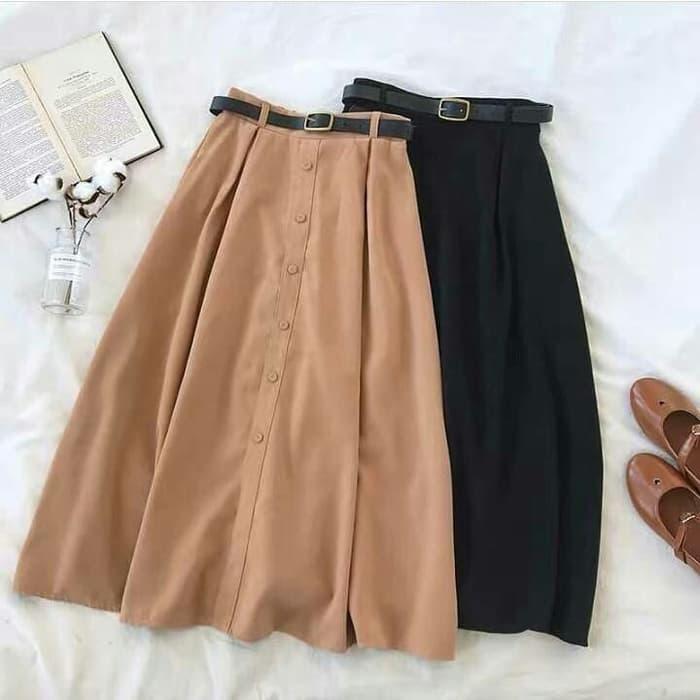 Rok Panjang Wanita / bawahan rok wanita / Nella skirt termurah