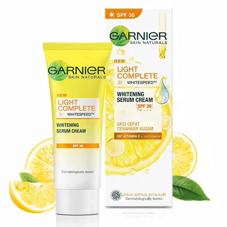 Garnier Light Complete Yuzu Whitening Serum Cream Spf36 20ml Lazada Indonesia 5593