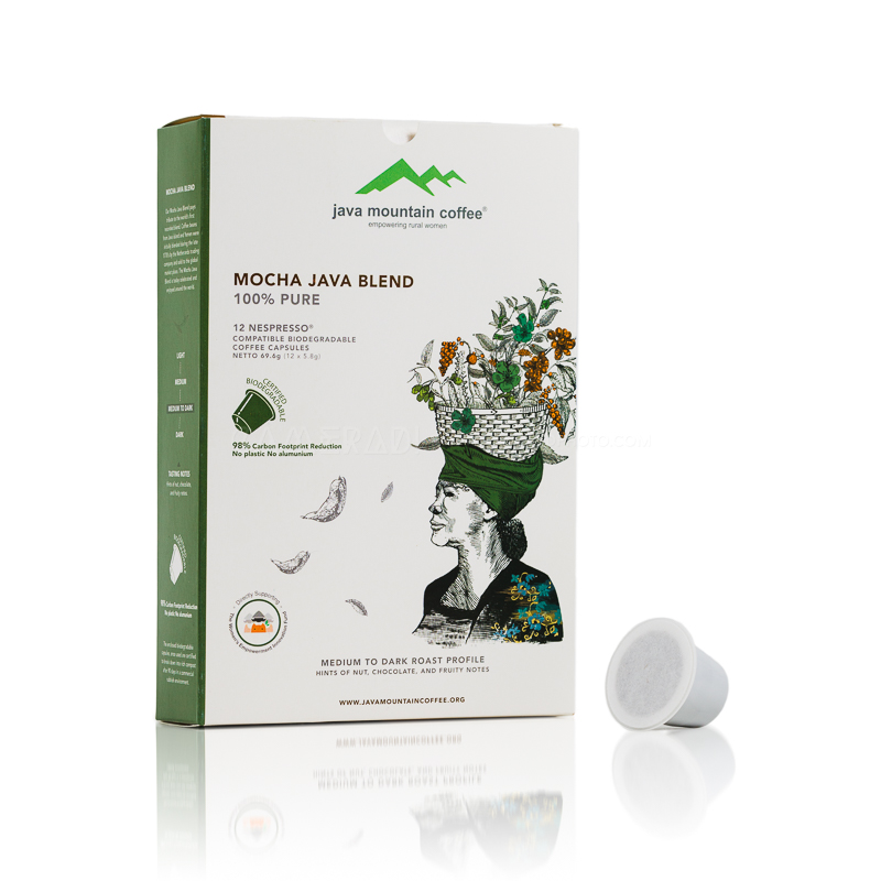 JAVA MOUNTAIN COFFEE MOCHA JAVA BLEND BIODEGRADABLE COFFEE