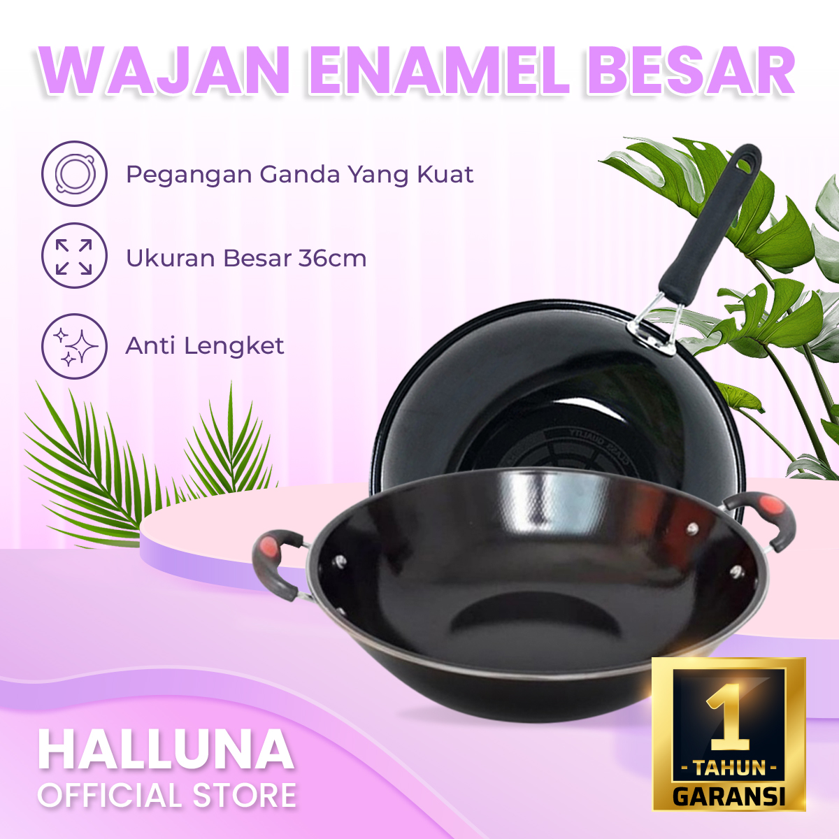 Wajan Enamel Anti Lengket Wajan Penggorengan Lazada Indonesia