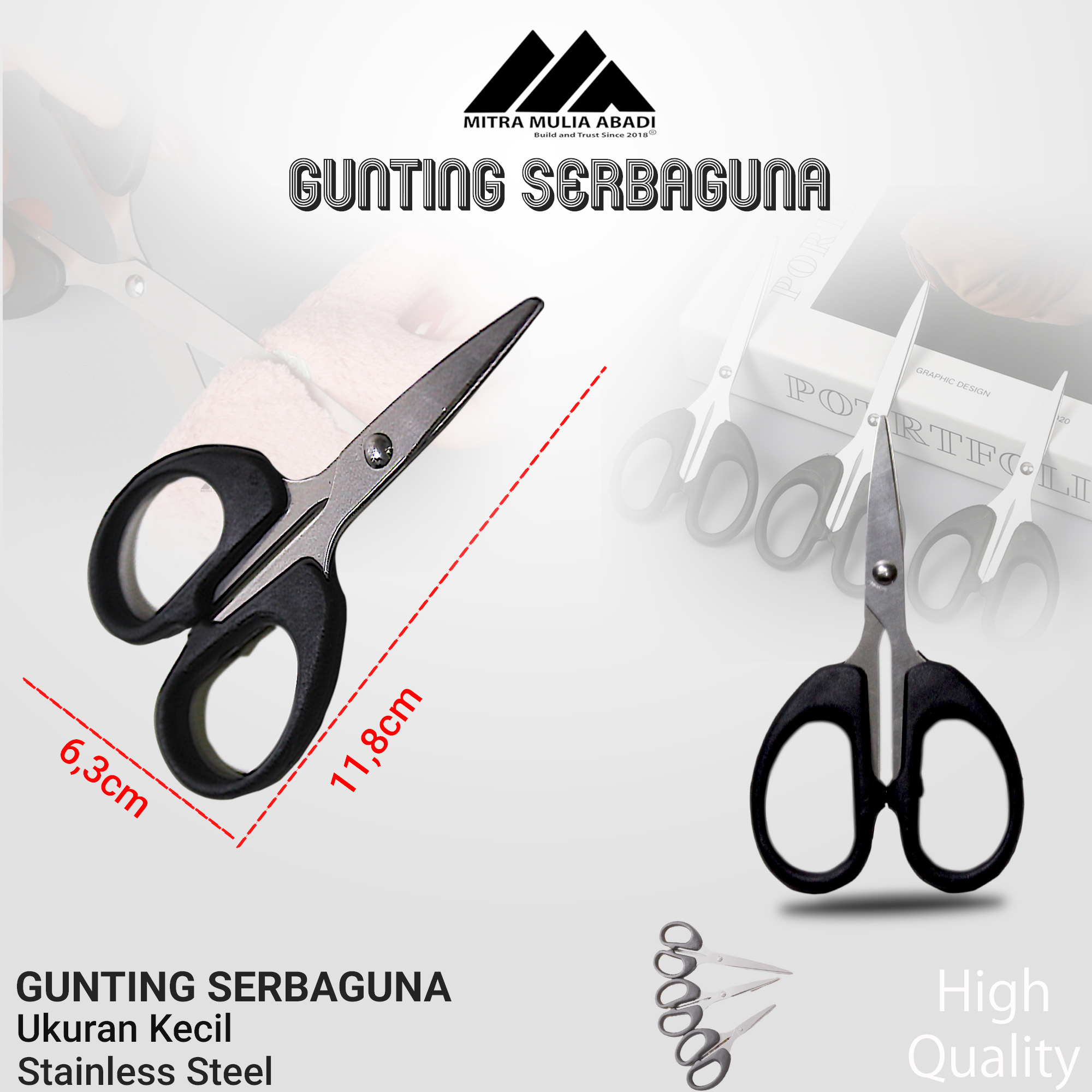 Gunting Serbaguna Gunting Kertas Plastik Stainless Steel | Lazada Indonesia