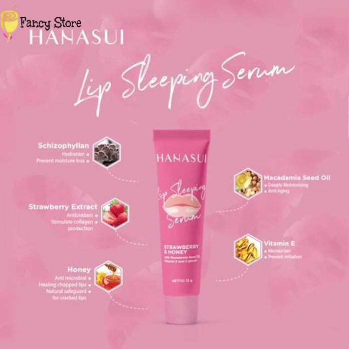 HANASUI Lip Sleeping Serum Lip Mask Strawberry & Honey Lazada Indonesia