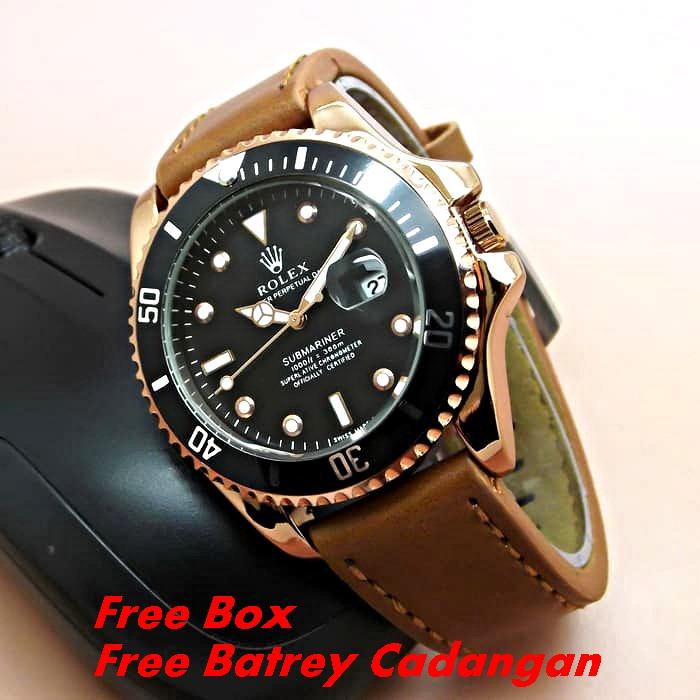 Duta - Jam Tangan Rolex Pria Big Tali Kulit Submariner Tanggal Aktiv / Jam Tangan Pria / Jam Pria / Jam Tangan Rolex / Jam Tangan Terbaru / Jam Tangan Terlaris / Jam Tangan Fhashion Pria / Rolex