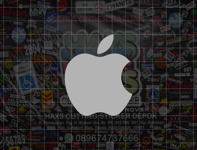 CUTTING STICKER LOGO APPLE IPHONE IPAD UNTUK MOBIL DAN MOTOR Lazada