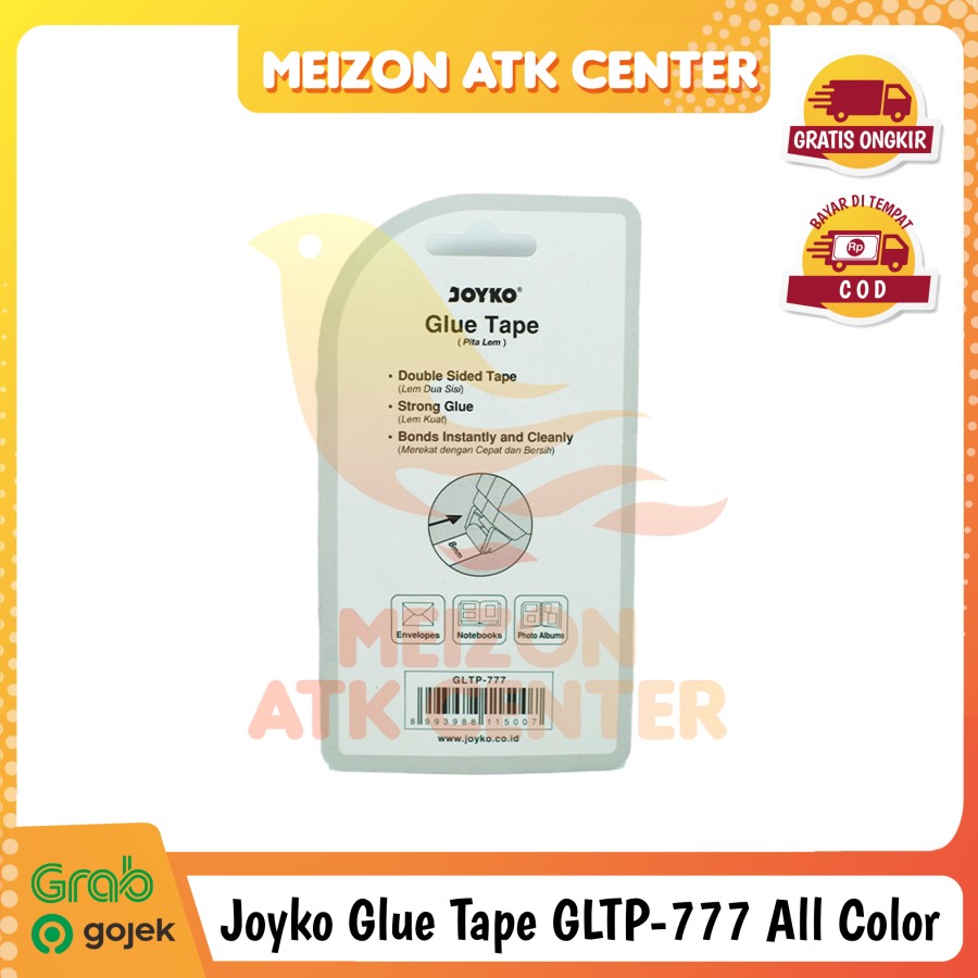 Glue Tape Lem Pita Dua Sisi Doubel Sided Tape Roll Joyko GLTP