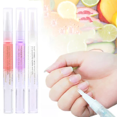 Litfly 1Pcs Nail Fruit smell Nutrition Oil Cuticle Treatment Revitalizer Manicure Soften Pen Lemon Nail Tool