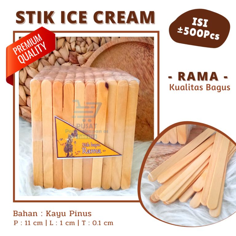 STICK ICE CREAM ISI 500PCS / STIK ES KRIM KUALITAS BAGUS MERK RAMA DARI