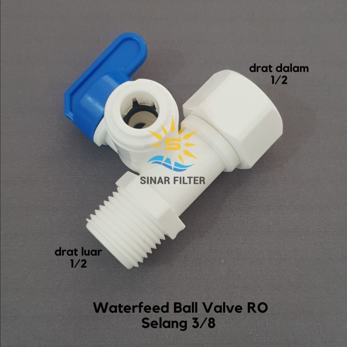 Water feed ball valve ro/ fitting ro/konektor ro/stop kran ro Lazada