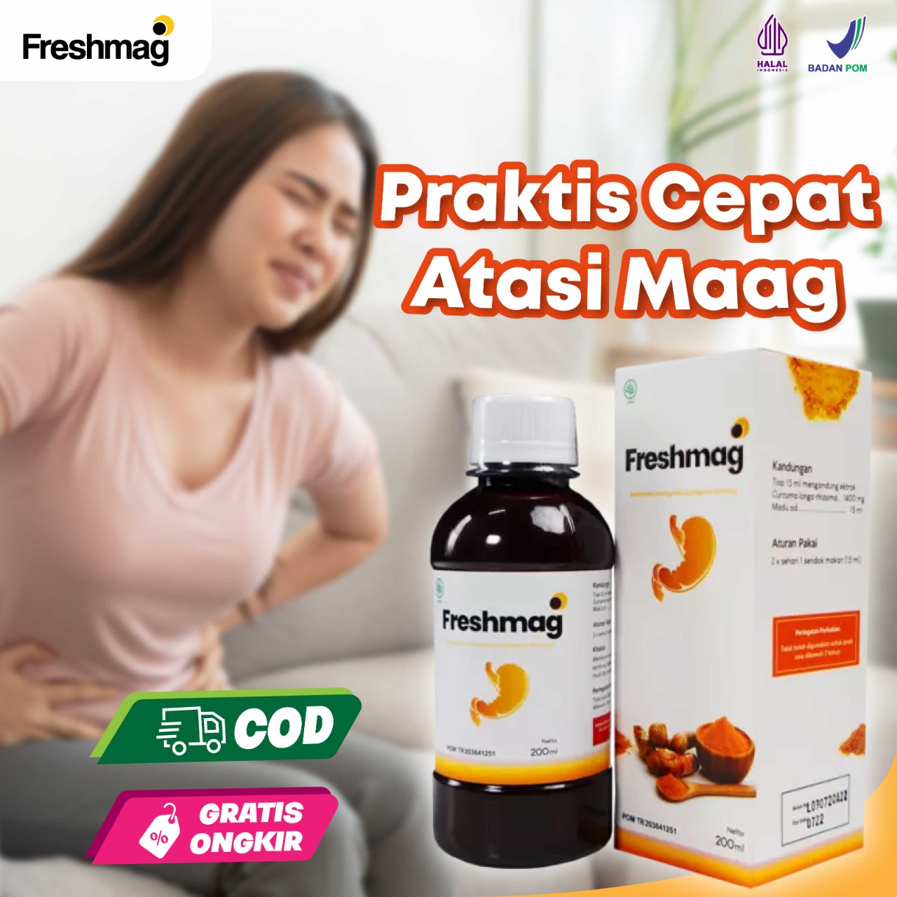 Madu freshmag obat untuk maag asam lambung nyeri perut BPOM Lazada