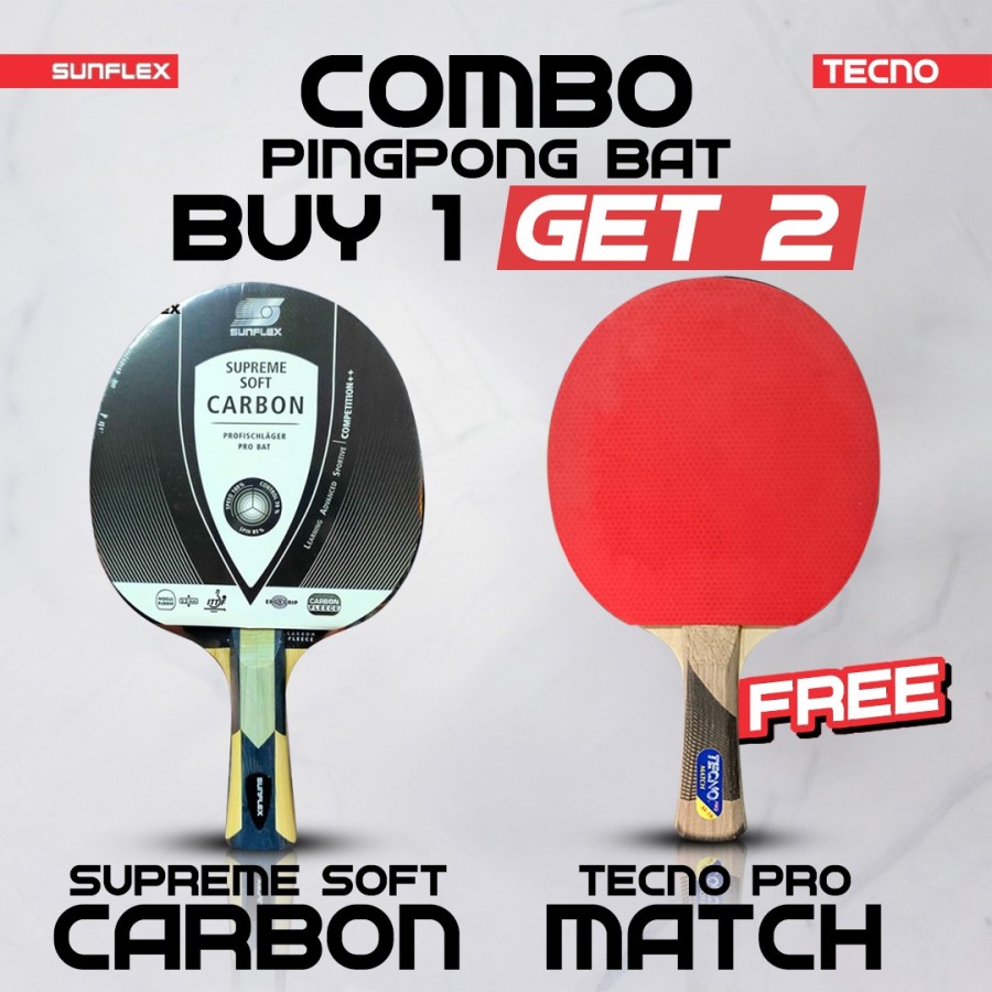 Paket Combo Buy Get Bet Pingpong Tenis Meja Sunflex Supreme