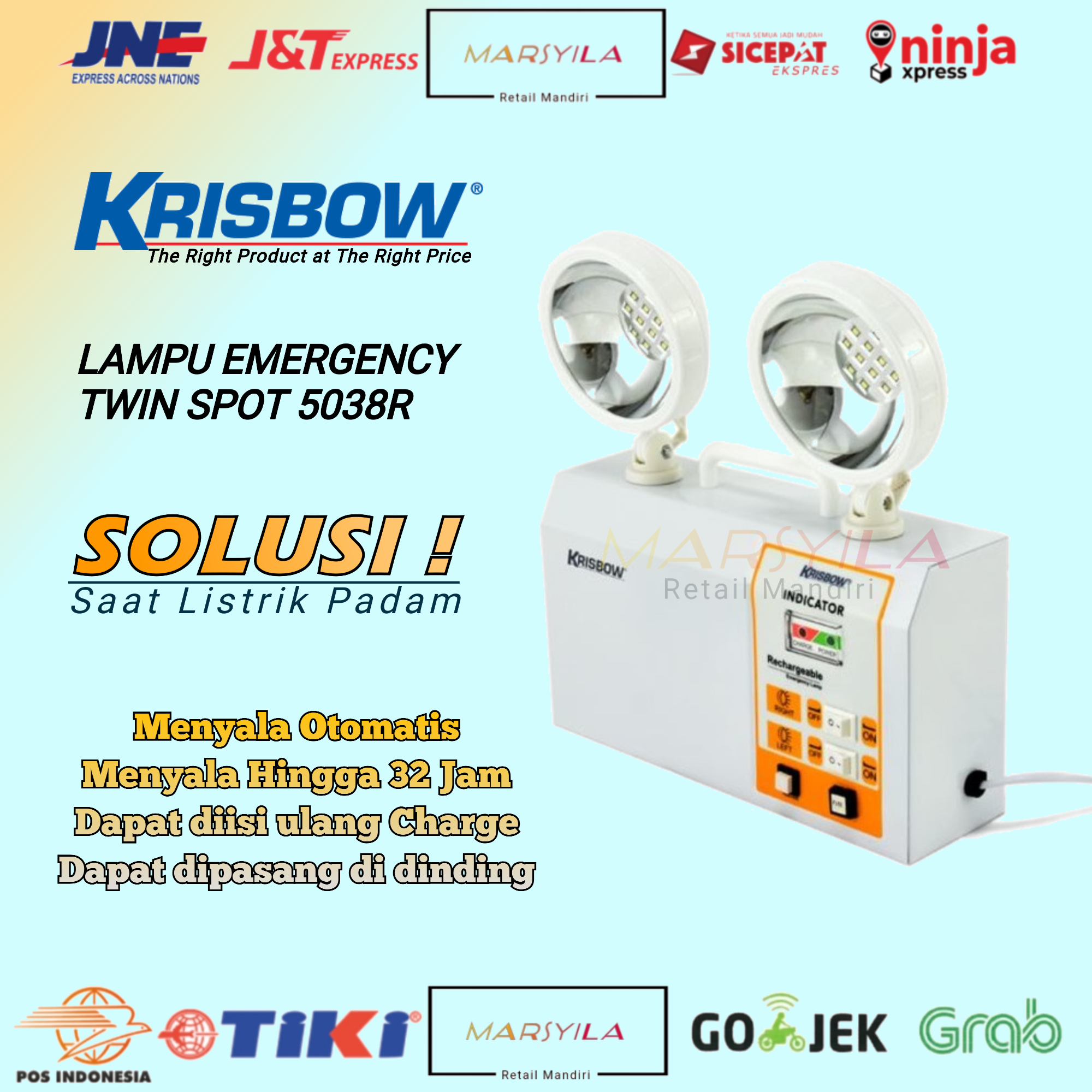 LAMPU EMERGENCY LED | LAMPU DARURAT EMERGENCY | LED | CAS | CHARGE ...