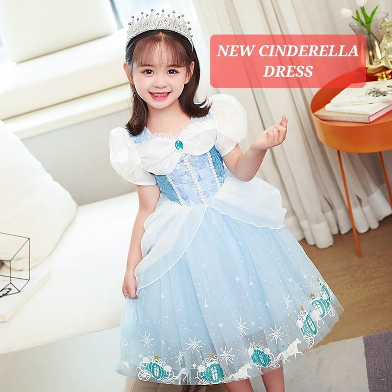 BAJUKIDDIE NEW CINDERELLA DRESS KOSTUM PRINCESS GAUN PESTA ANAK