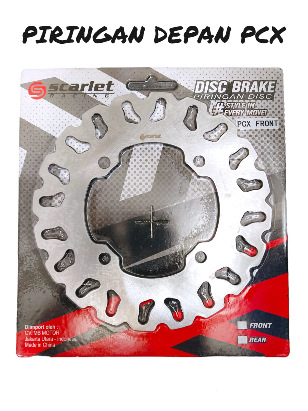 PIRINGAN DISC CAKRAM DEPAN BELAKANG PCX STANDAR FLOATING WARNA IMPORT ...