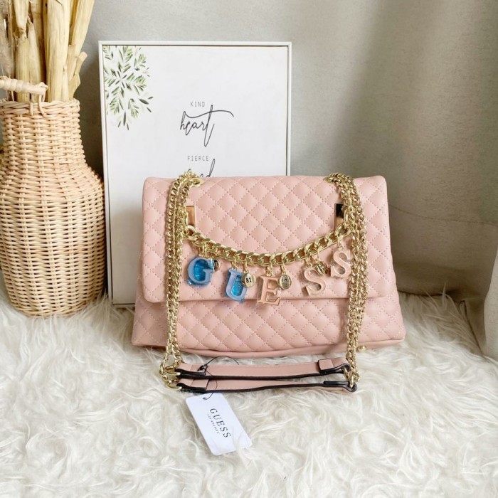 guess pink mini bag